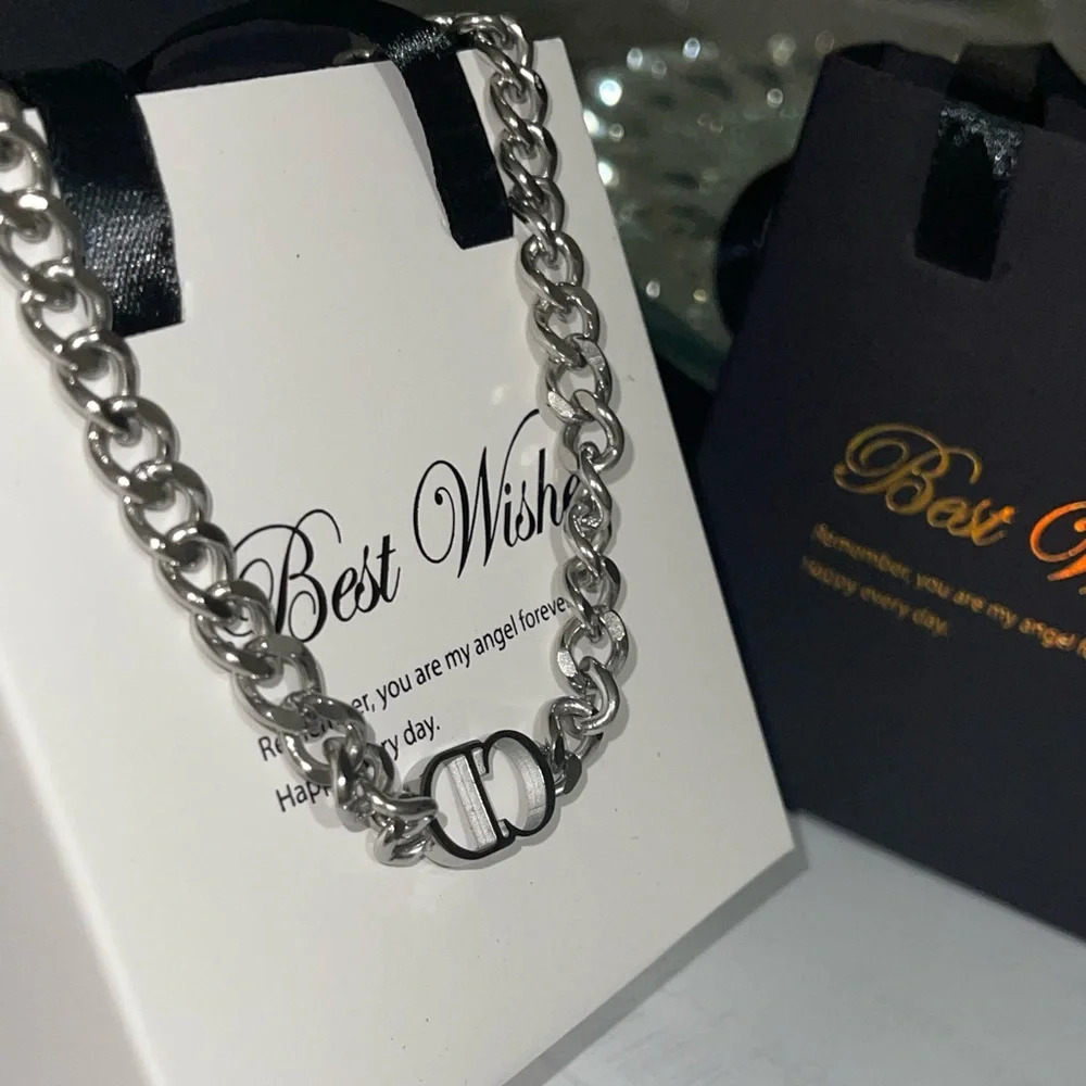 Designer inspired choker necklace set bracelet & ring sterling silver non fading - Picture 7 of 7